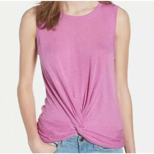 BP Women's Twist Front Sleeveless Pink Tank Top XL NWT